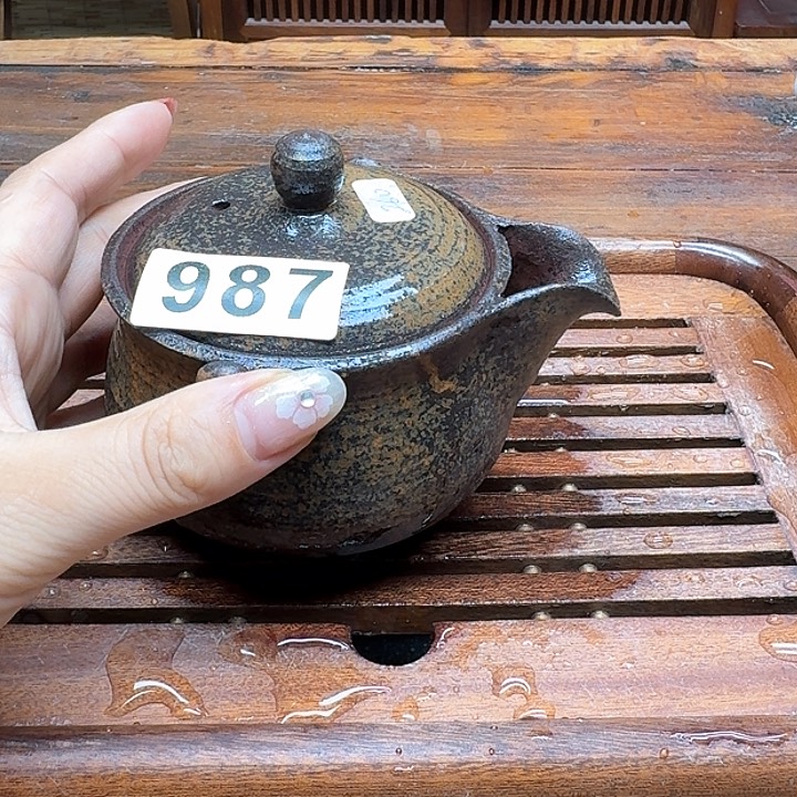 纯手工制作粗陶茶具