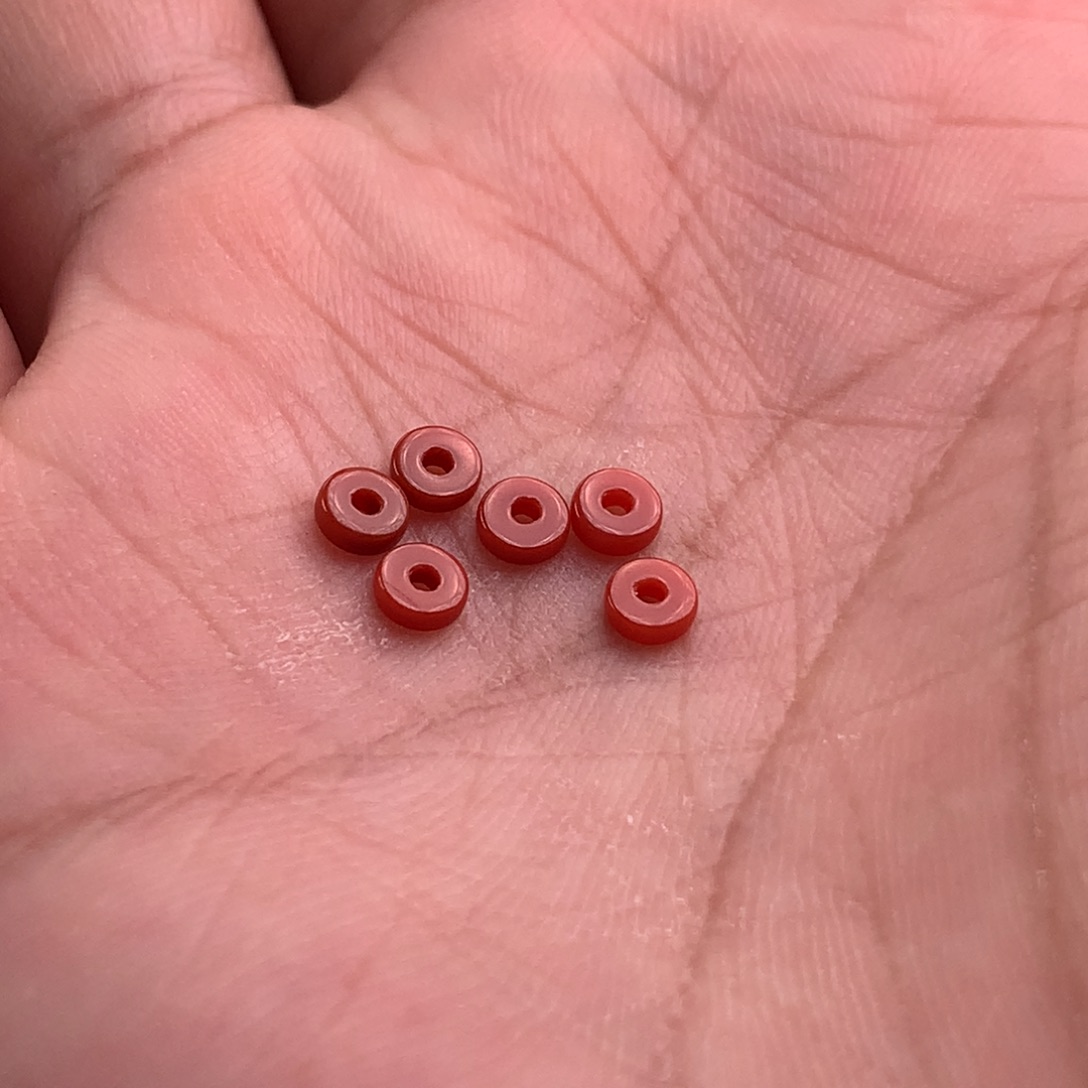 南红玛瑙精工直切隔片4未镶嵌