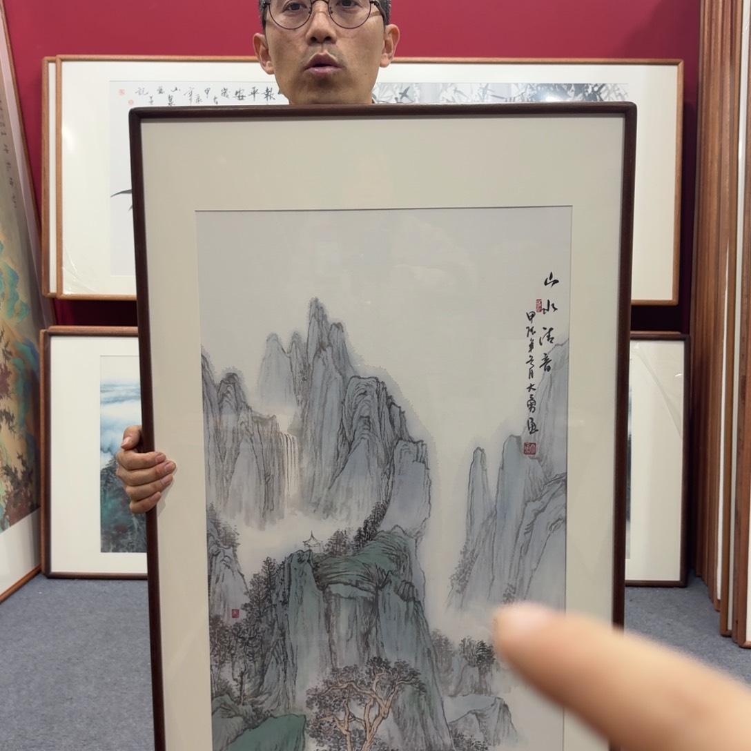 国画带框绘画120/60尺寸