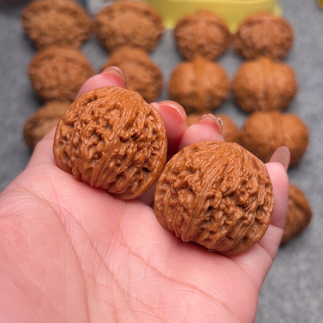 把件文玩核桃精品磨盘狮子头36全品正磨