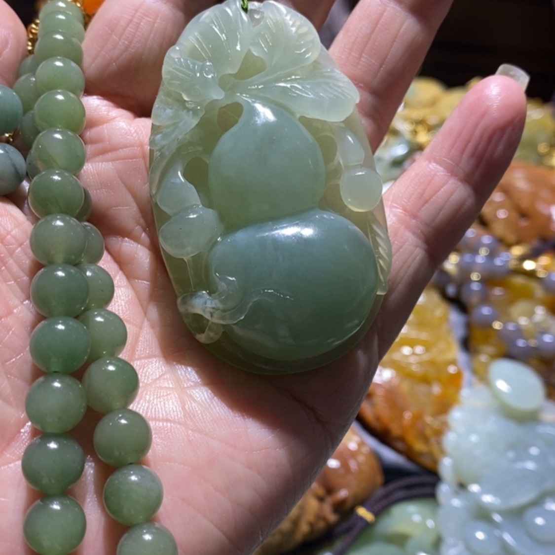 【闪购商品】岫玉毛衣链未镶嵌