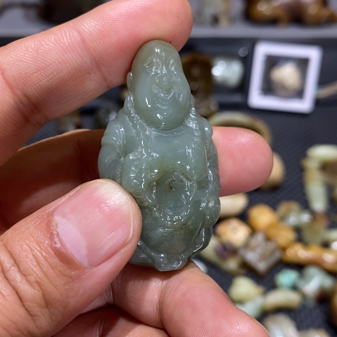 和田玉（糖玉）瓷片未镶嵌
