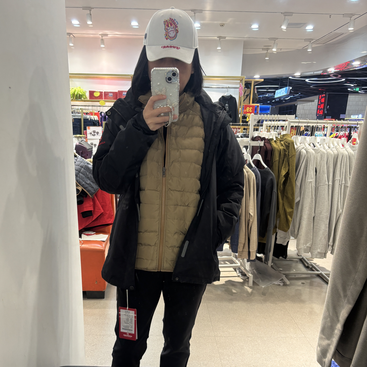 安迪维特三合一加厚冲锋衣外套，三防面料保暖