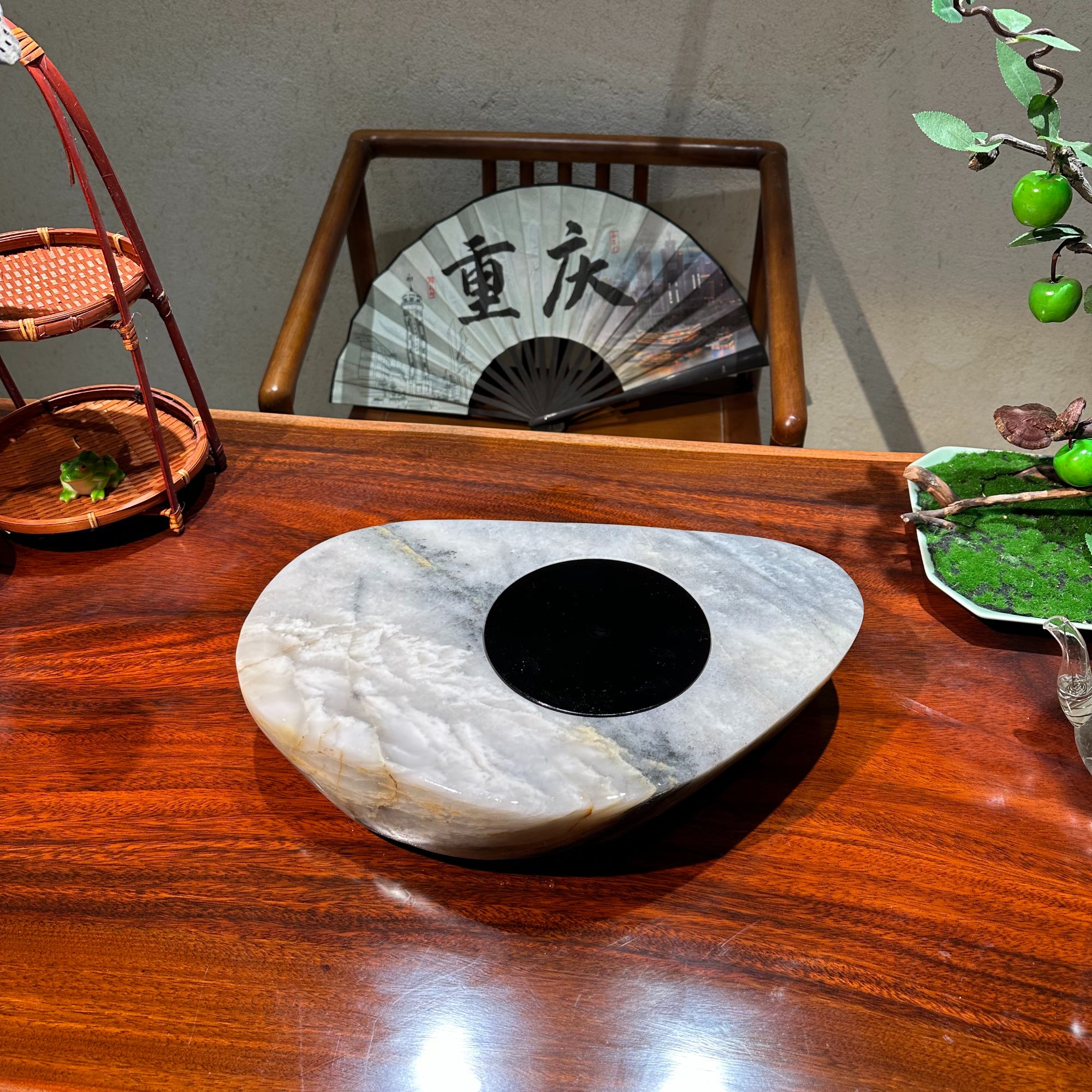 贵州奇石茶炉煮茶器电陶炉煮茶器家用茶道煮水创意耐热一体绿色