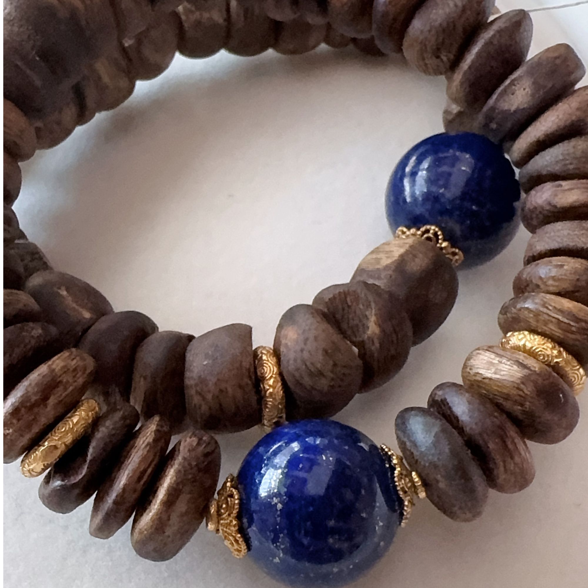 合金木质手链 2025手工艺术定制气质手串复古轻奢