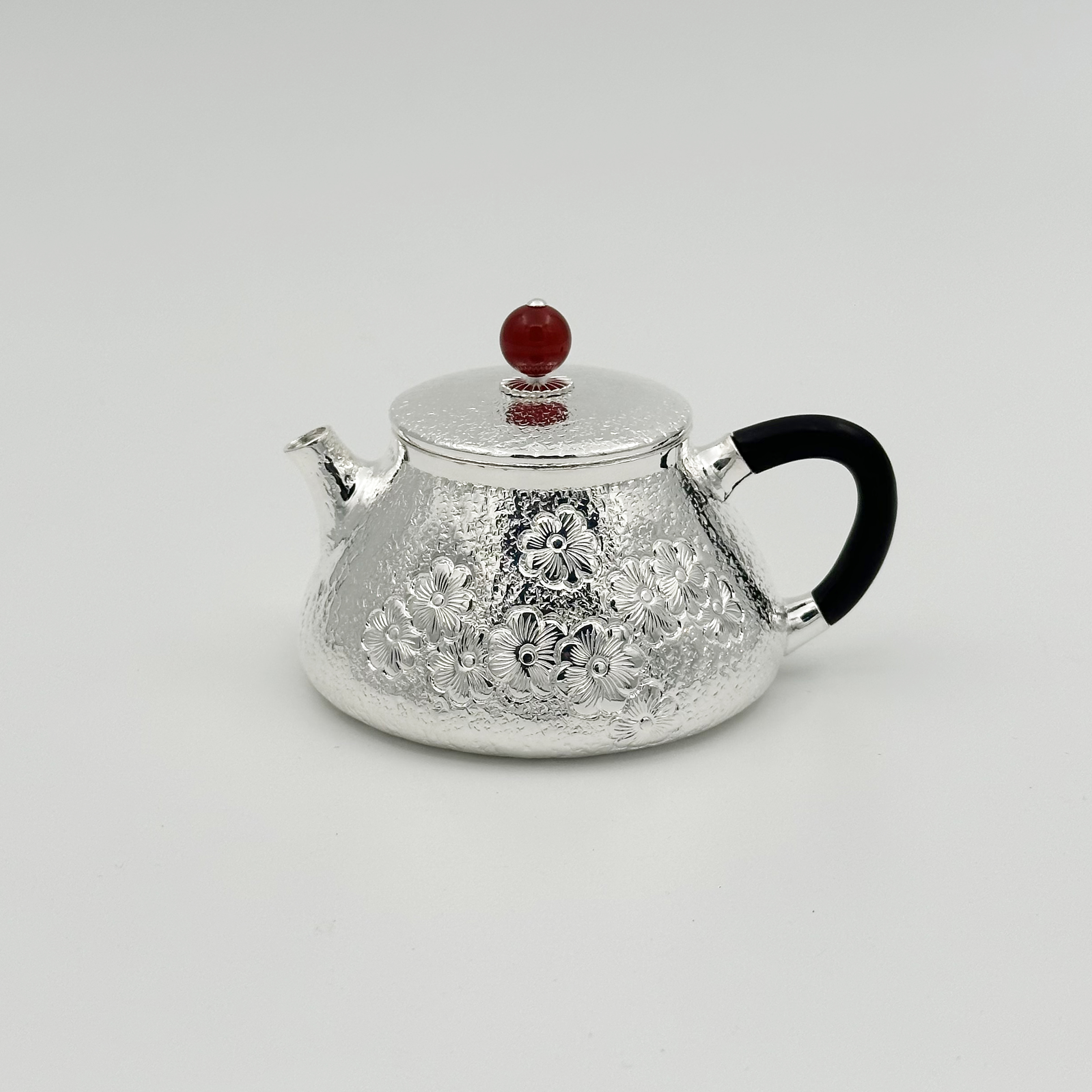 手工篆刻石瓢雏菊小壶泡茶壶