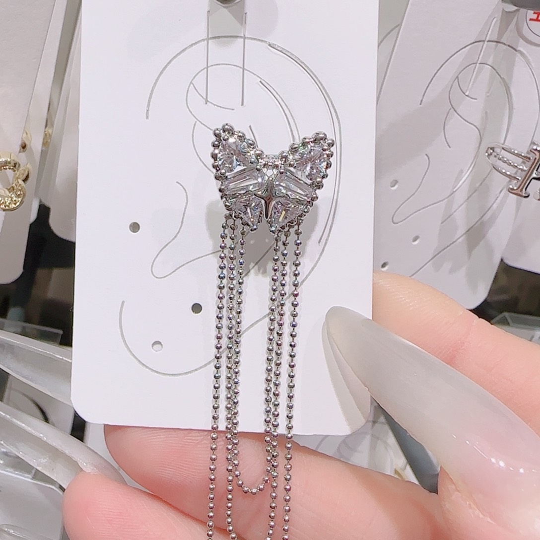 锆石铜合金925银耳环