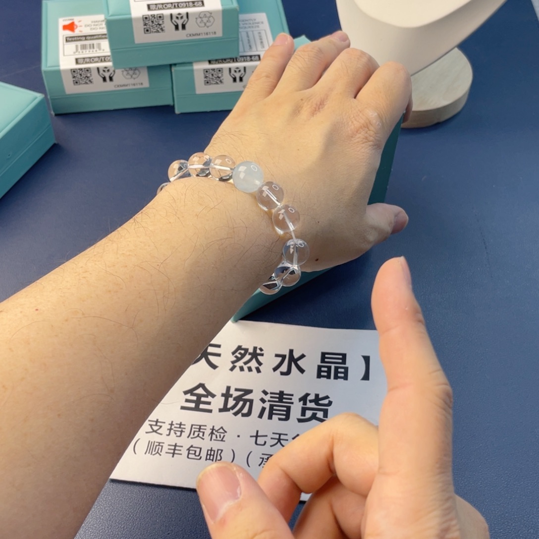 水晶银S925镶嵌手链