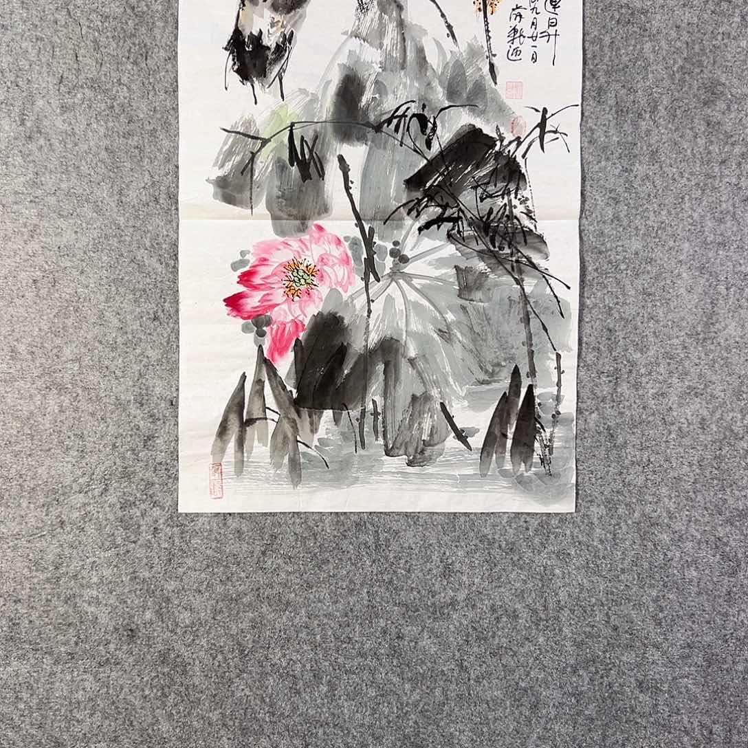 国画592 花鸟在树丛的顶端鸣叫叫声响