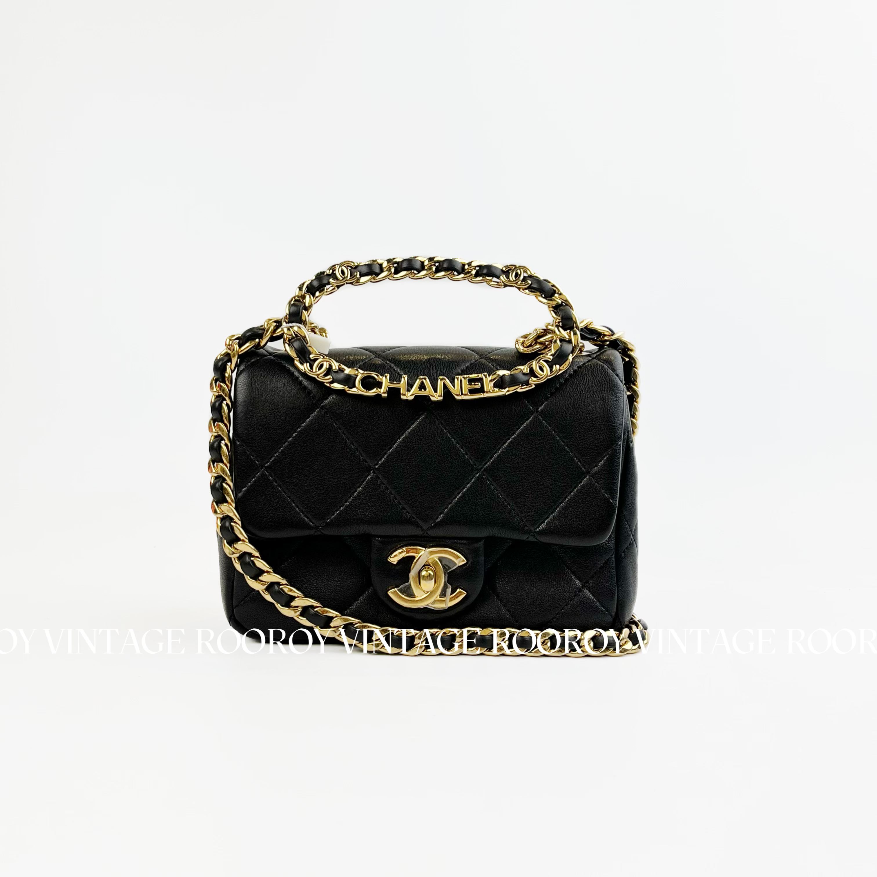 95新 Chanel/香奈儿 23C 字母圆环手柄 方胖子/4040