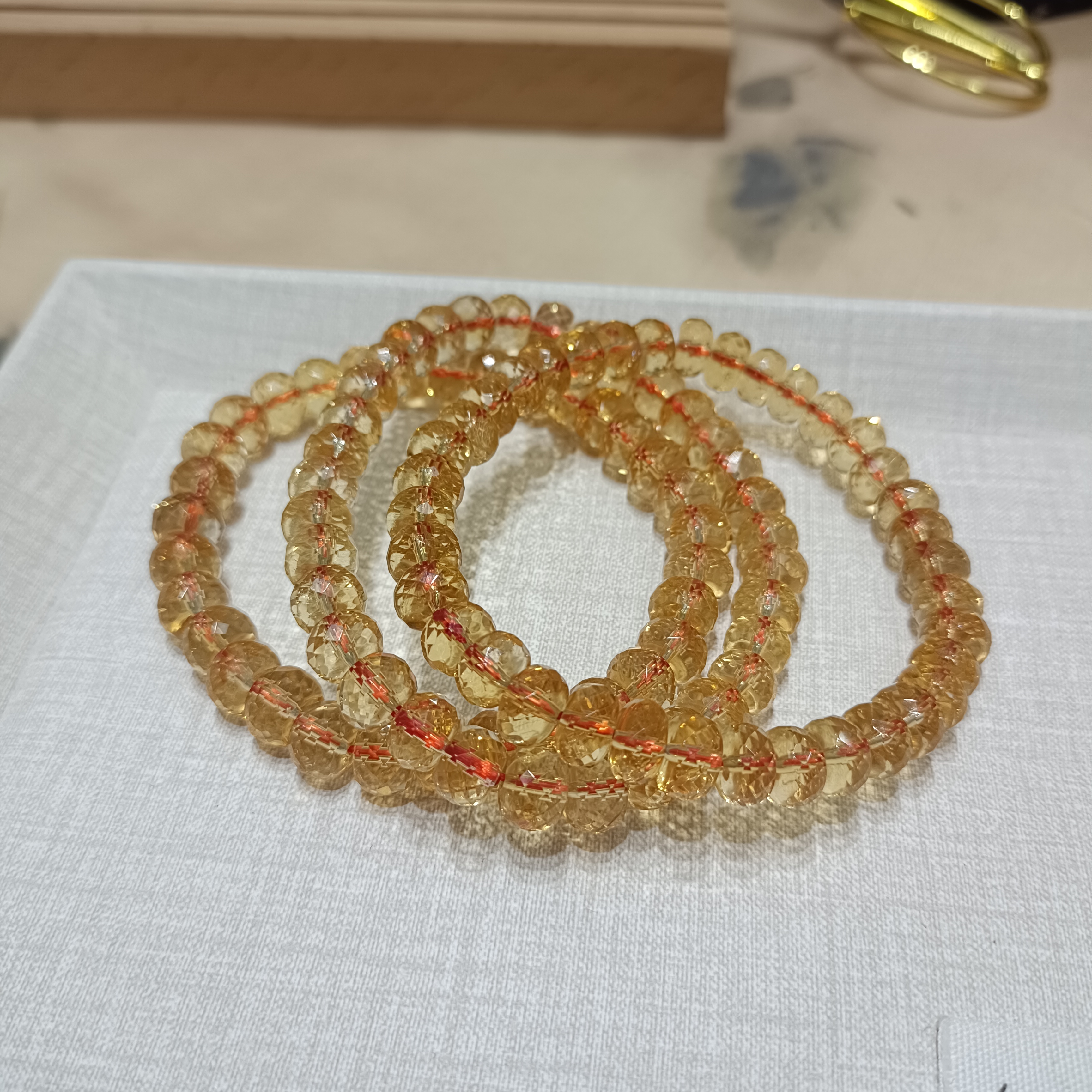 【晶雅颂】黄水晶单圈手链 多样式发一件 约8mm 015KGJJ