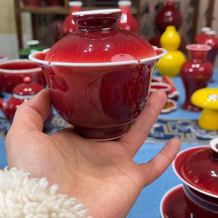 景德镇陶瓷元宝盖碗福利