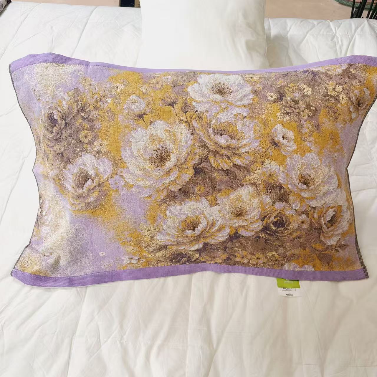 【紫暮繁花】52*78高密枕巾柔软高档透气（一对装）