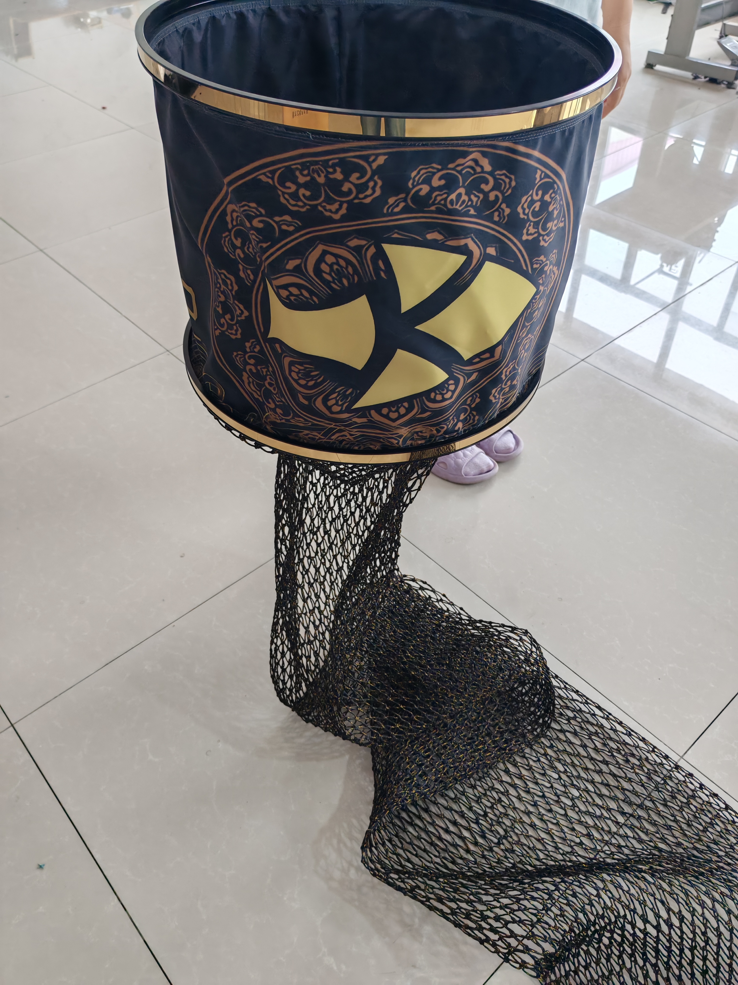 黑金手工编织防挂黑坑专用千斤鱼护