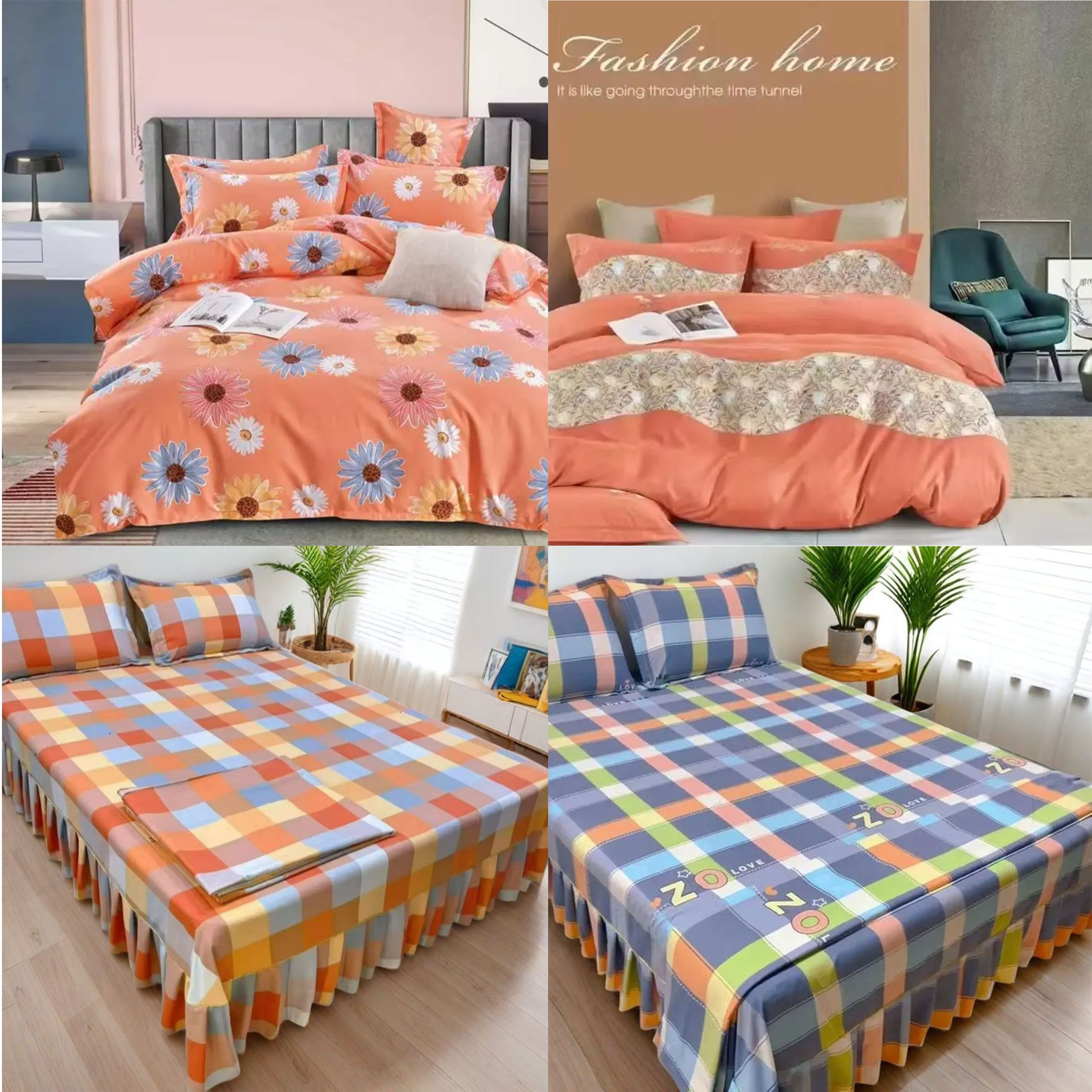 加厚磨毛斜纹暖绒棉印花四件套床上用品（简易包装介意者慎拍）被套