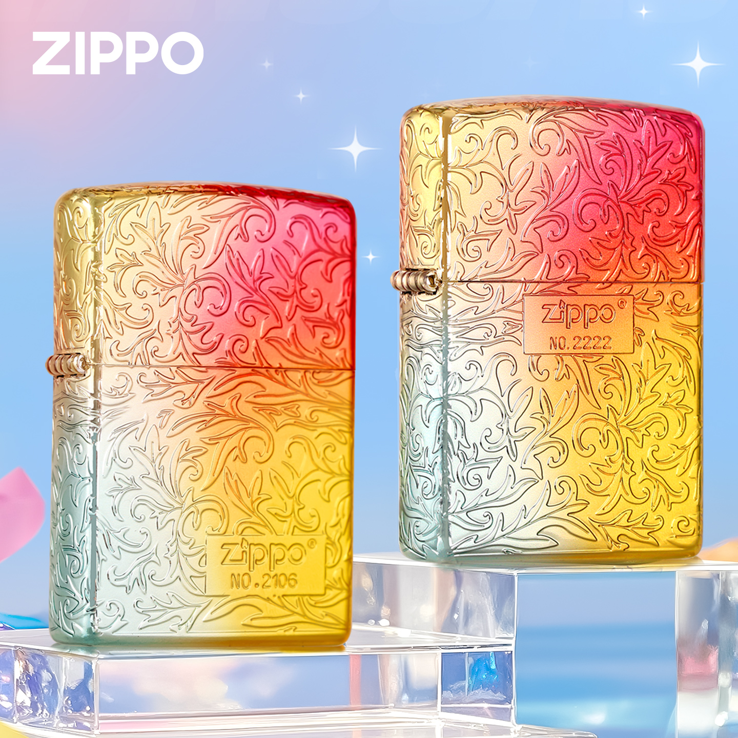 ZIPPO/之宝五面幻彩唐草防风打火机官方正品男士七夕礼物高档