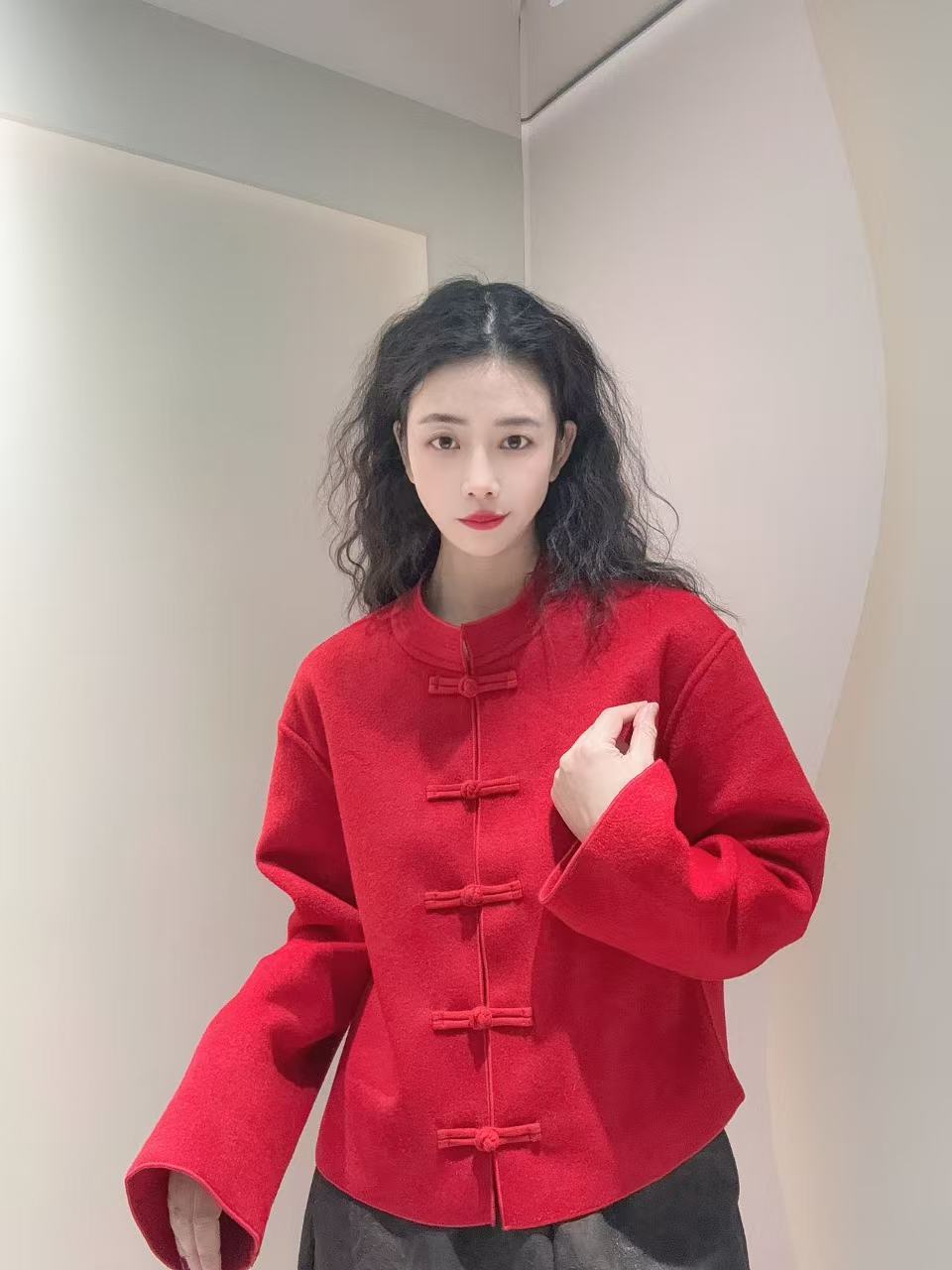 九月   糖果大衣    新款新中式高定国风重工双面羊毛羊毛大衣