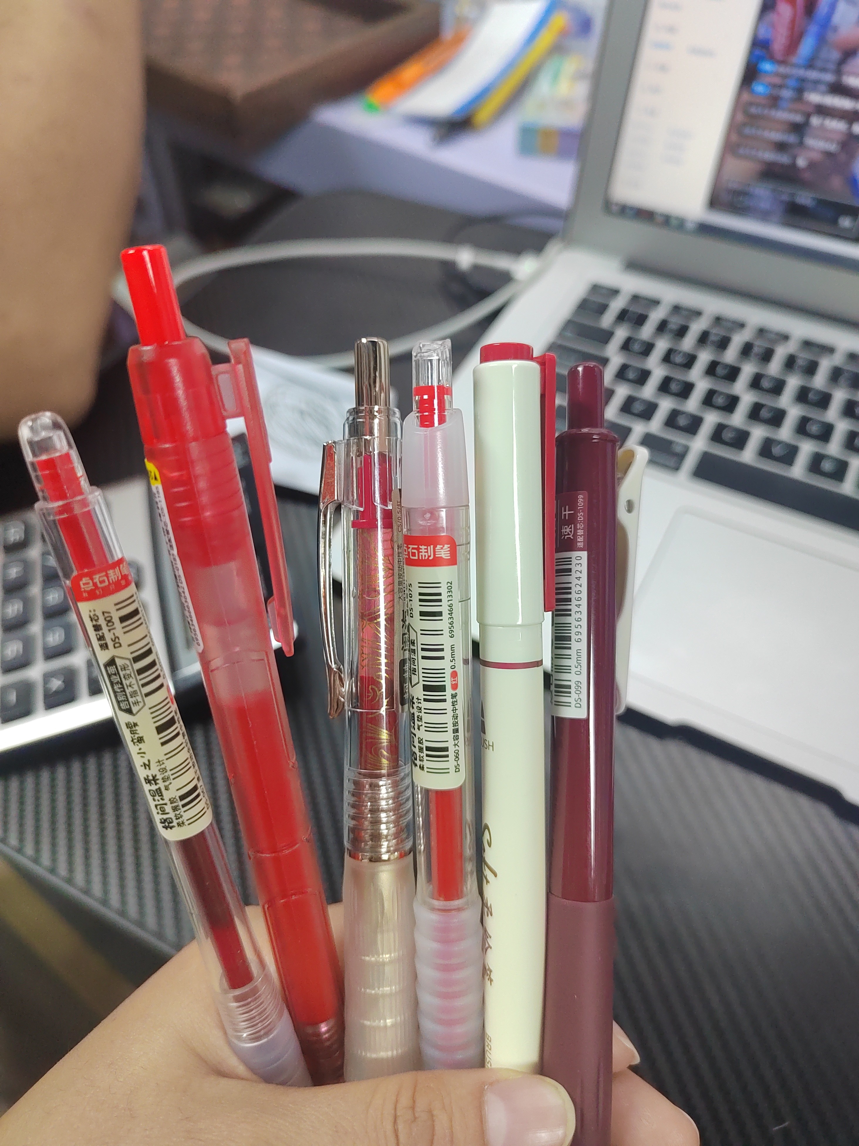 6支红笔-中性笔组合