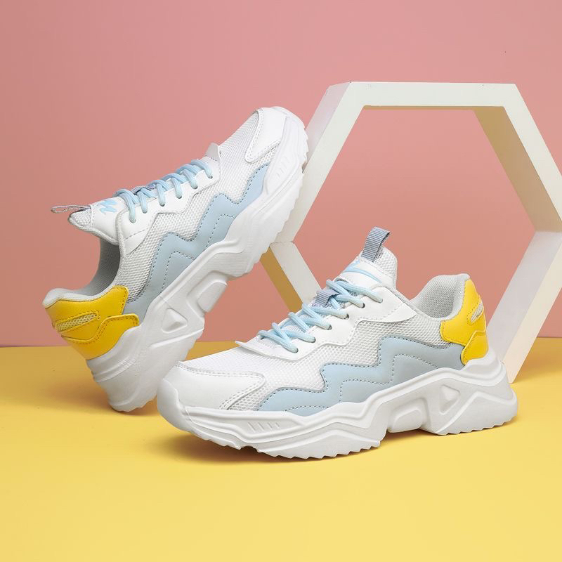 男女情侣四季软底老爹鞋拼色百搭ins老爹鞋韩版鞋