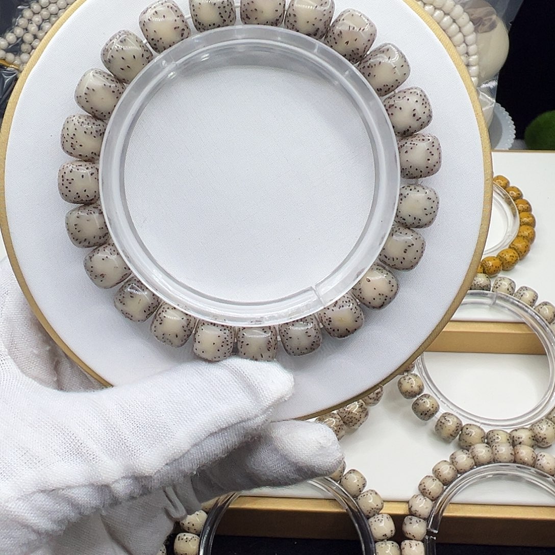 星月菩提手串全玉化冰糖10✖️9侧留白针尖星