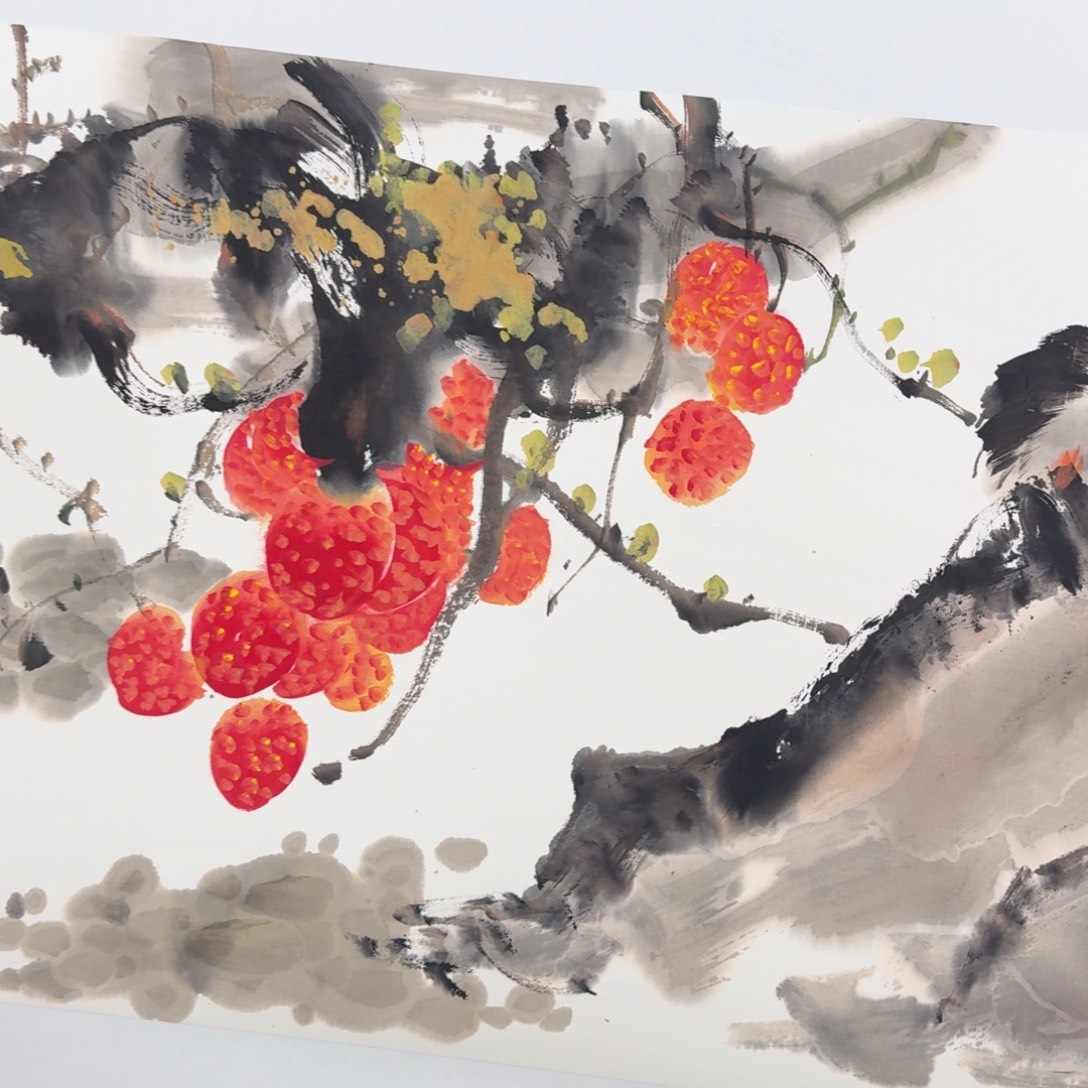 国画纯手绘山水花鸟作品