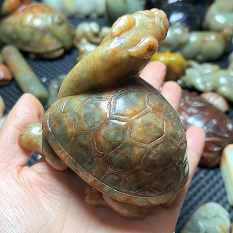 白玉菩提吊坠摆件