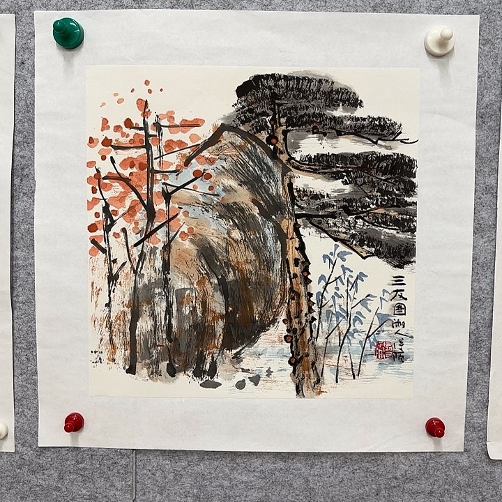 国画浔陌老师纯手绘一平尺作品