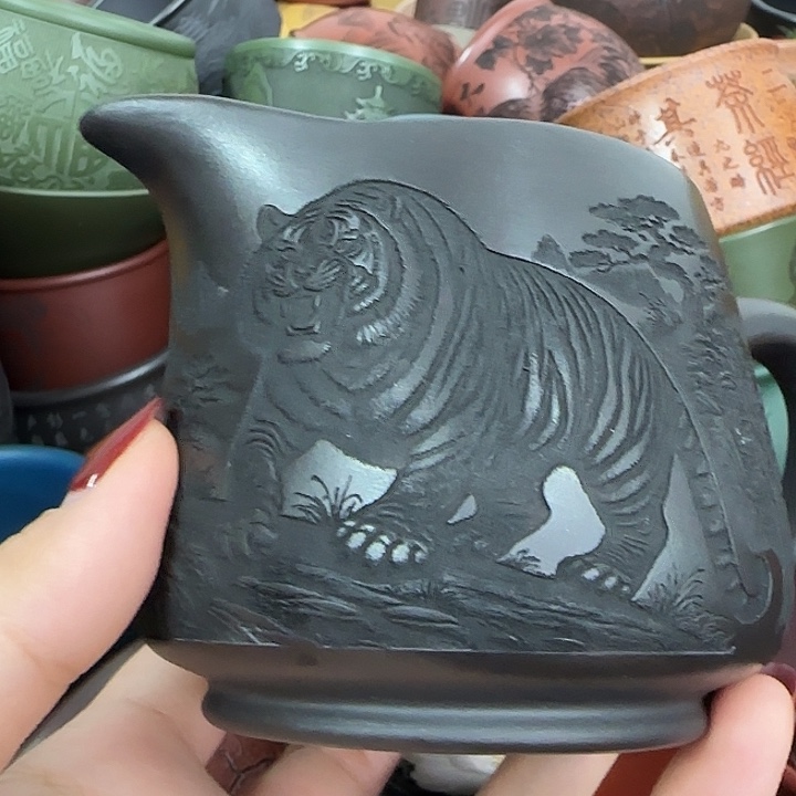 紫砂茶杯紫砂主人杯大放漏