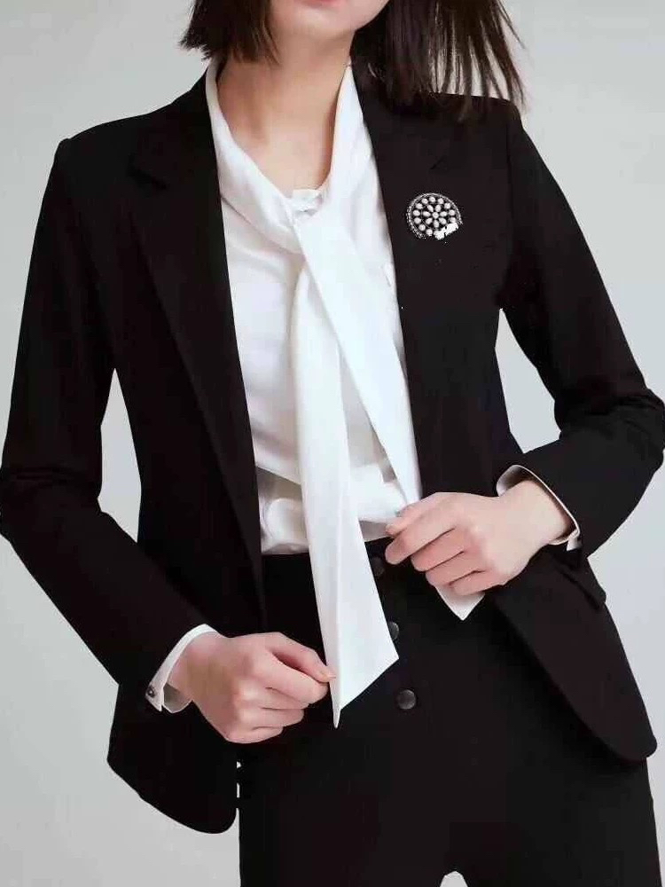 阿家修身简单百搭西装外套大码