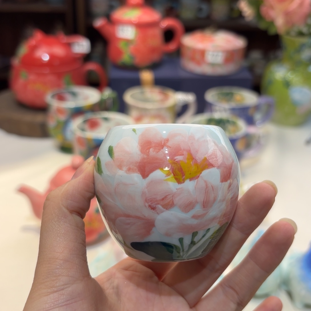 景德镇手绘高温釉下彩陶瓷茶具