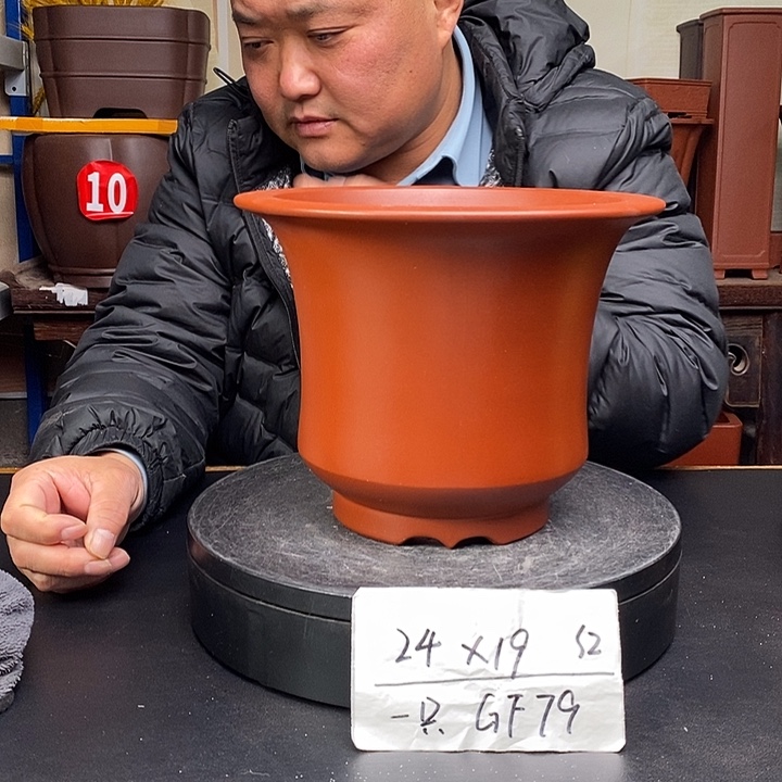 紫砂花盆货号一只GF79