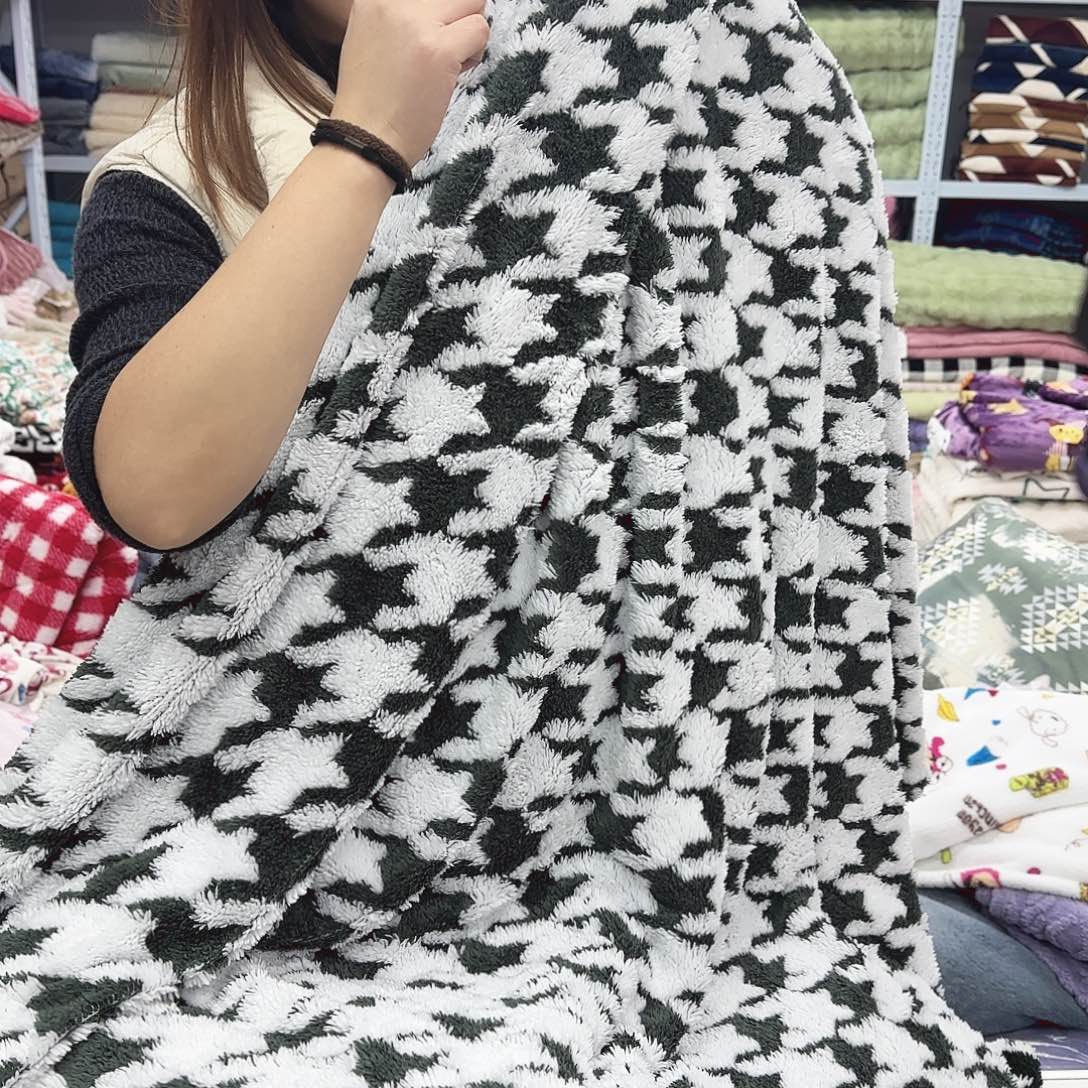 氨纶200.230阳离子舒棉绒剪花被套，灰色