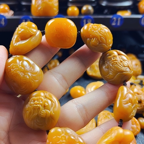 田黄石藜*田黄石手串