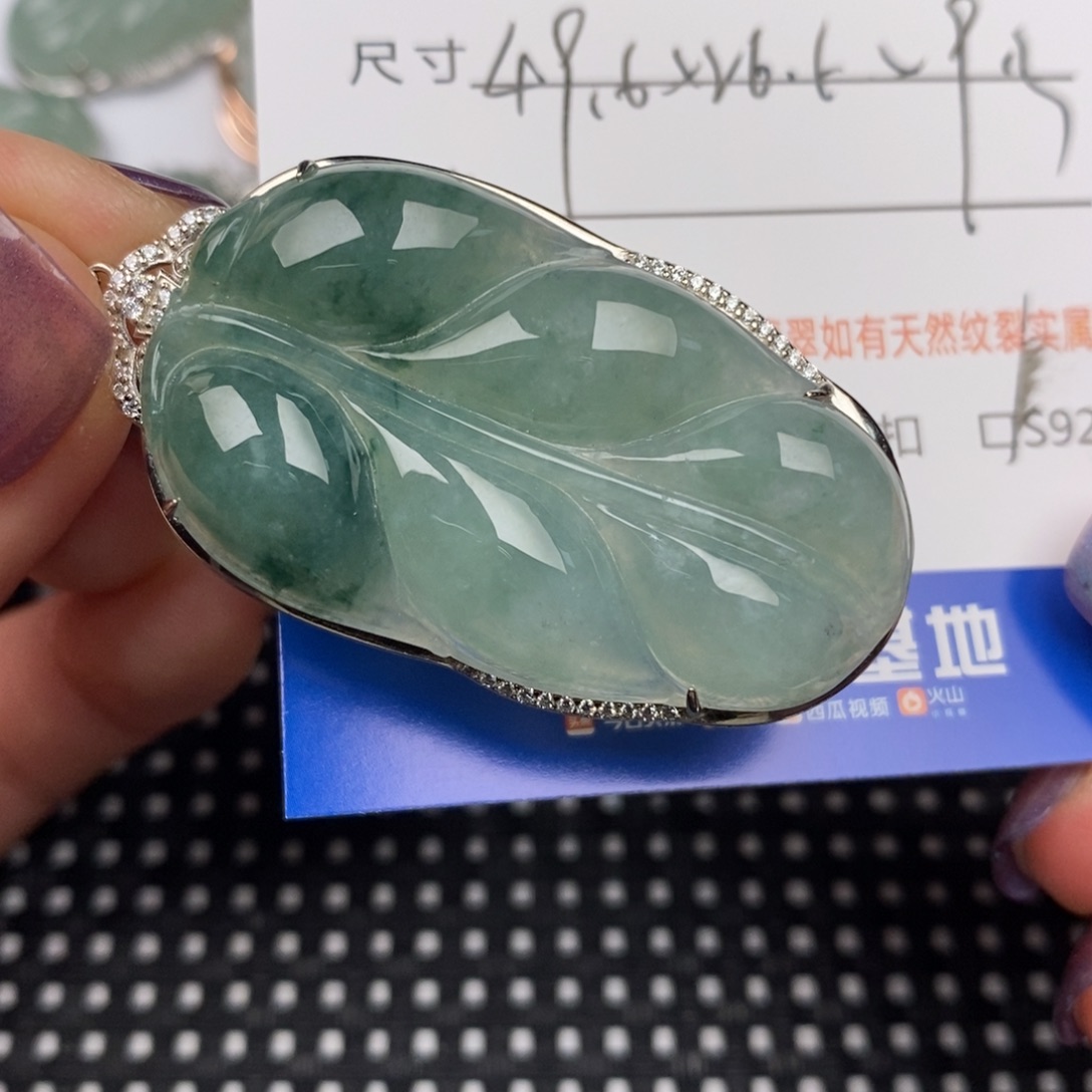 燕****翡翠银S925镶嵌颈饰