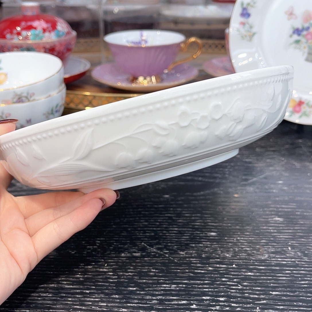 骨瓷21厘米汤盘///////