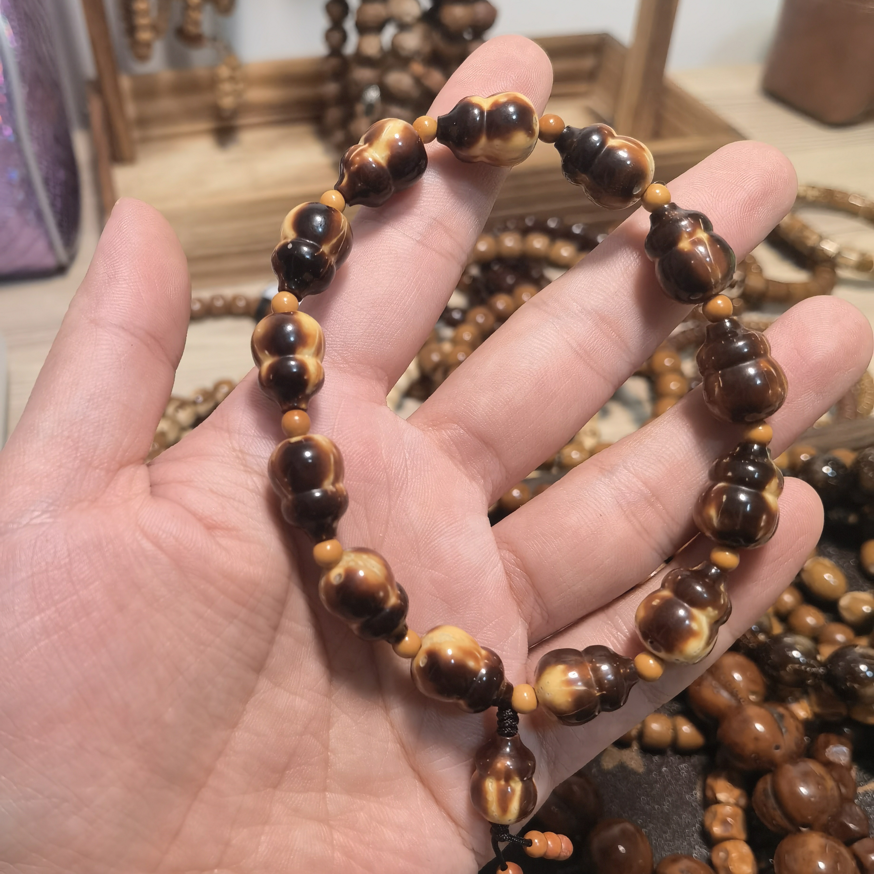 手串紫金鼠 紫金鼠手持花皮葫芦11