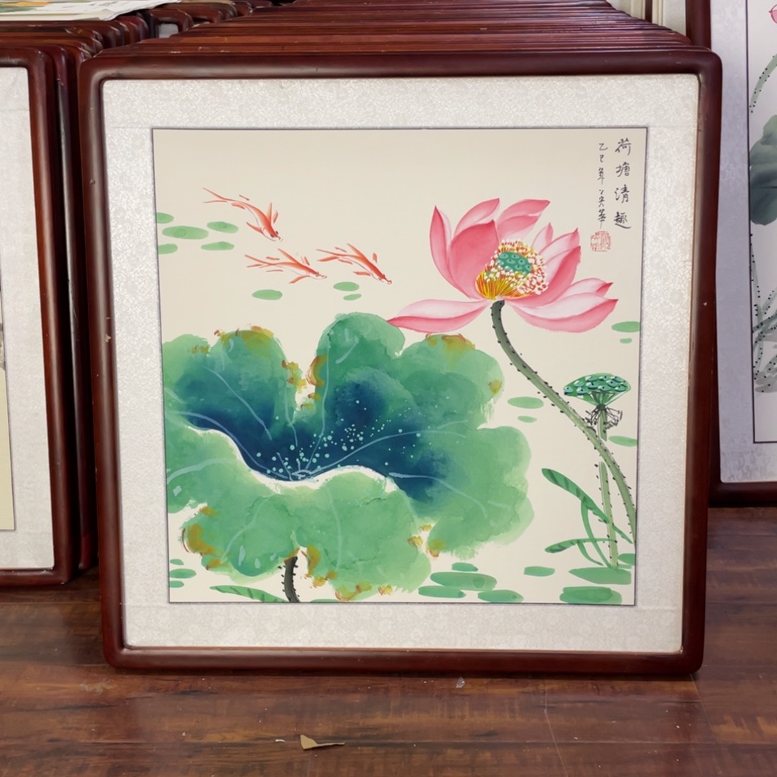 国画带框尺寸63*63厘米