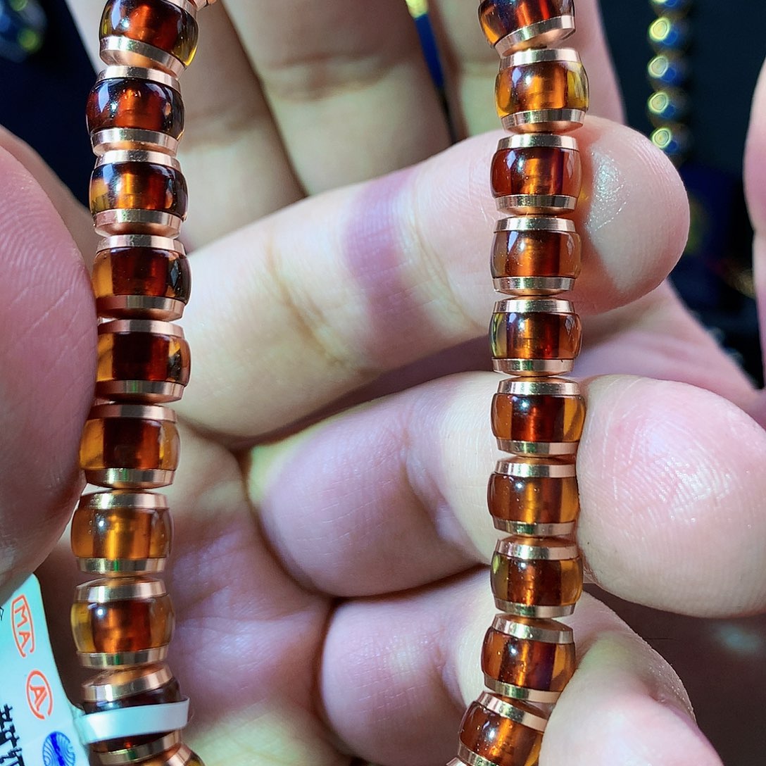 琥珀珠宝奇石银S925镀金镶嵌