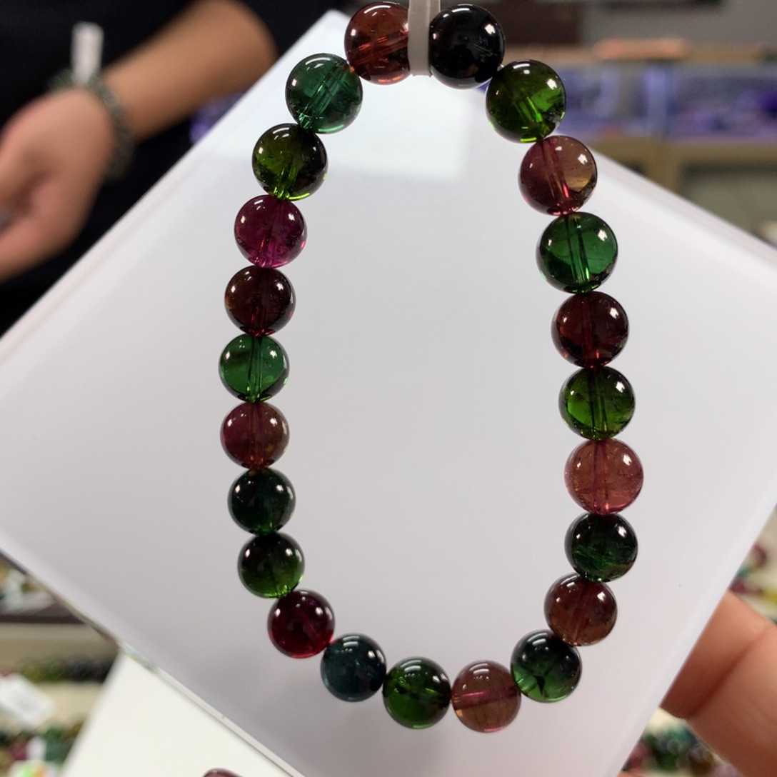 碧玺手链未镶嵌8.2毫米左右