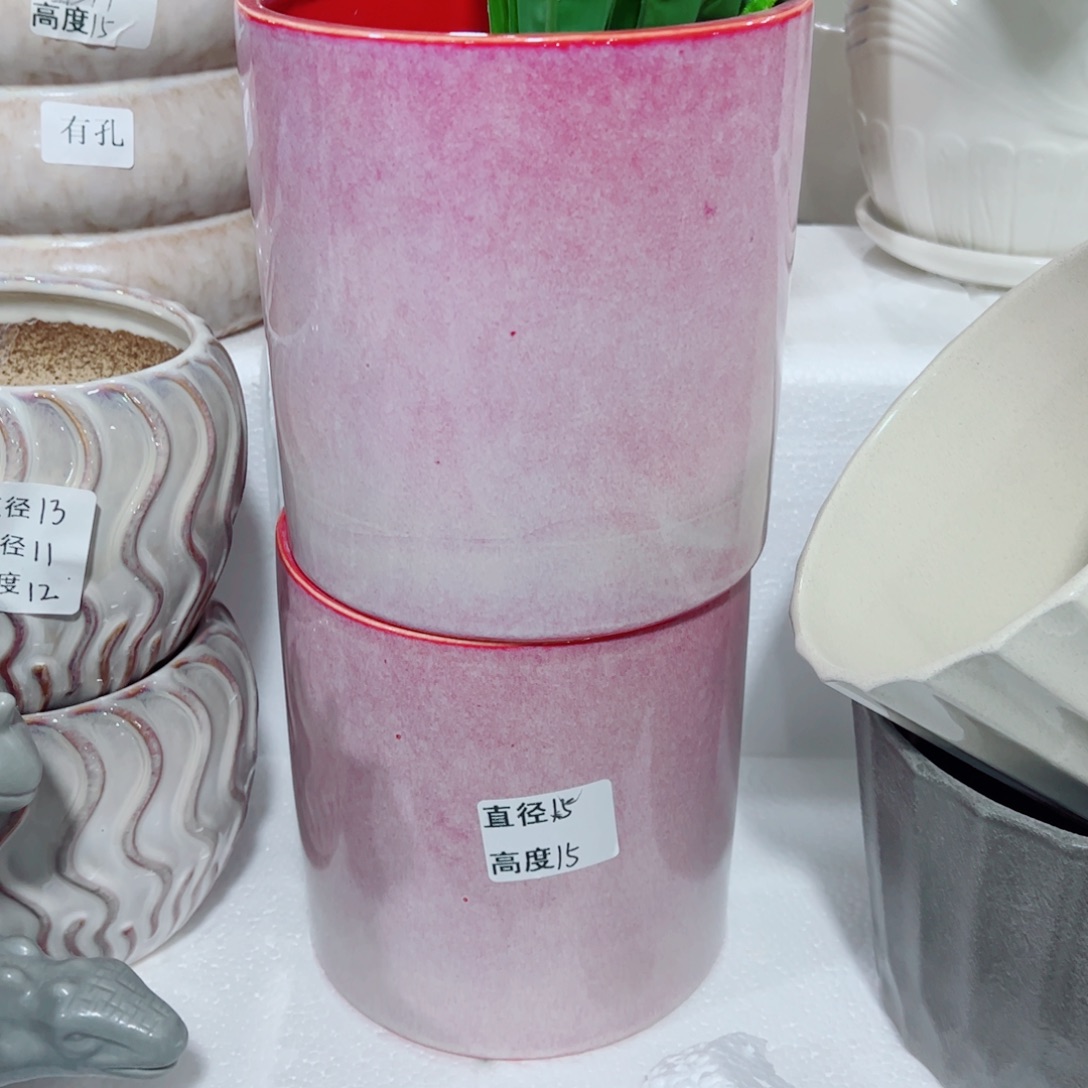 有孔，陶瓷花盆满10米包邮发货