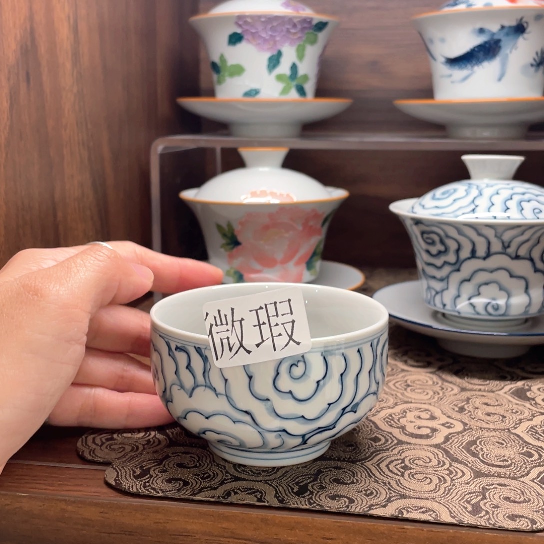 釉下彩纯手绘微瑕