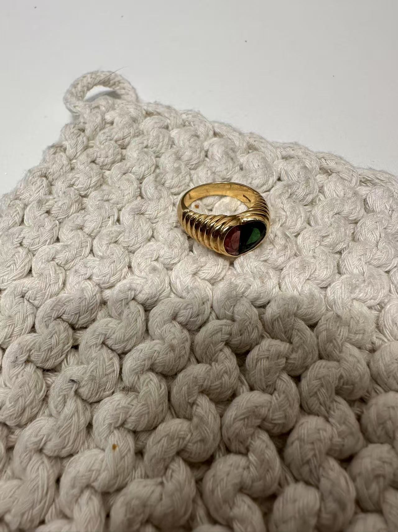 95新 BVLGARI/宝格丽 Bvlgari 宝格丽 爱心戒指/7280727