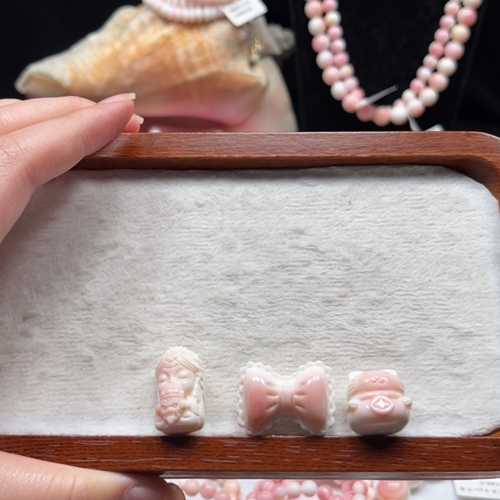 小***月手串/手链贝壳粉贝精品小雕