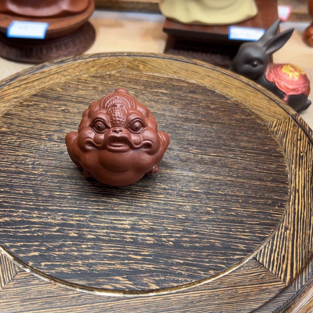 旺***仙茶宠紫砂朱泥小龙蟾