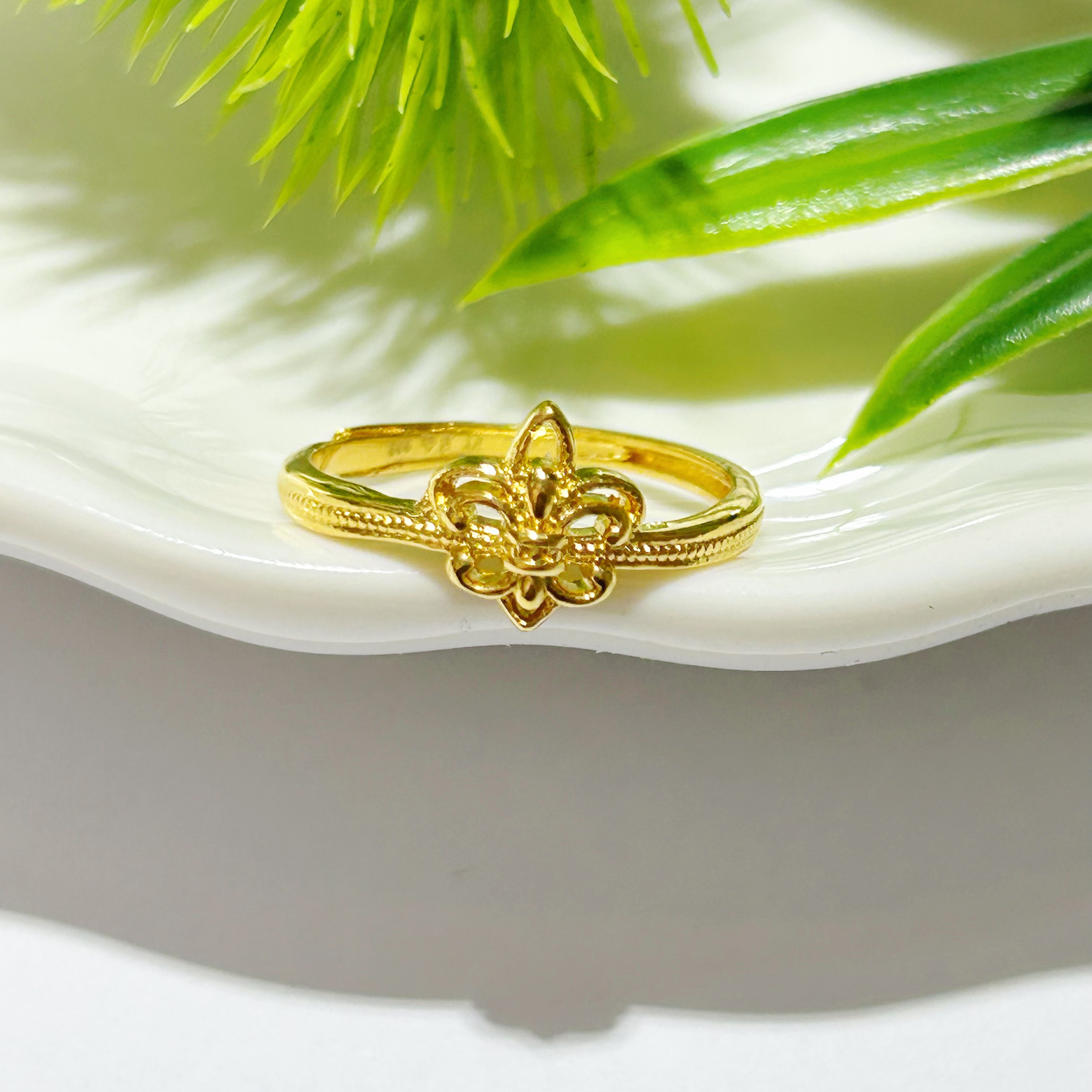 【富远黄金】足金5G工艺艺术活口戒指