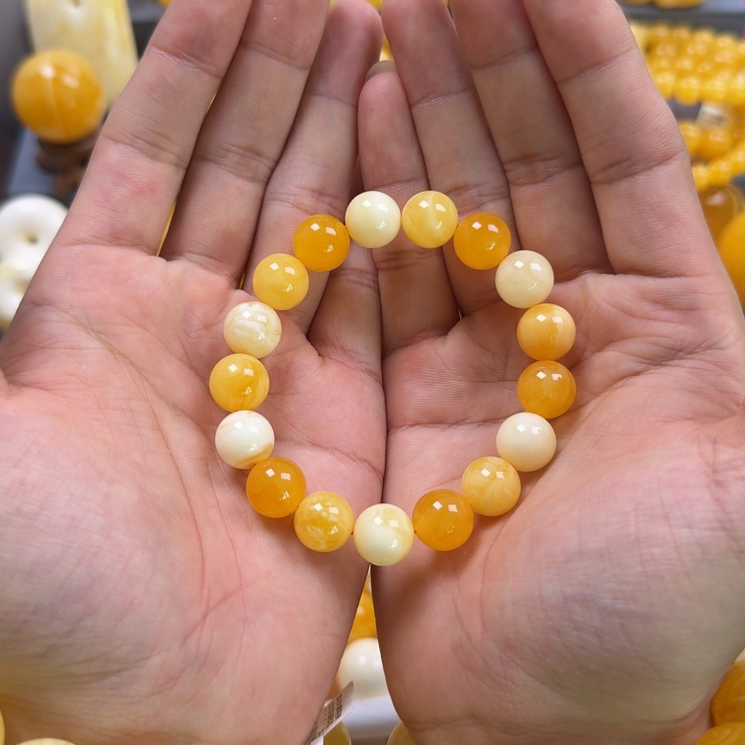 琥珀珠宝奇石未镶嵌12mm