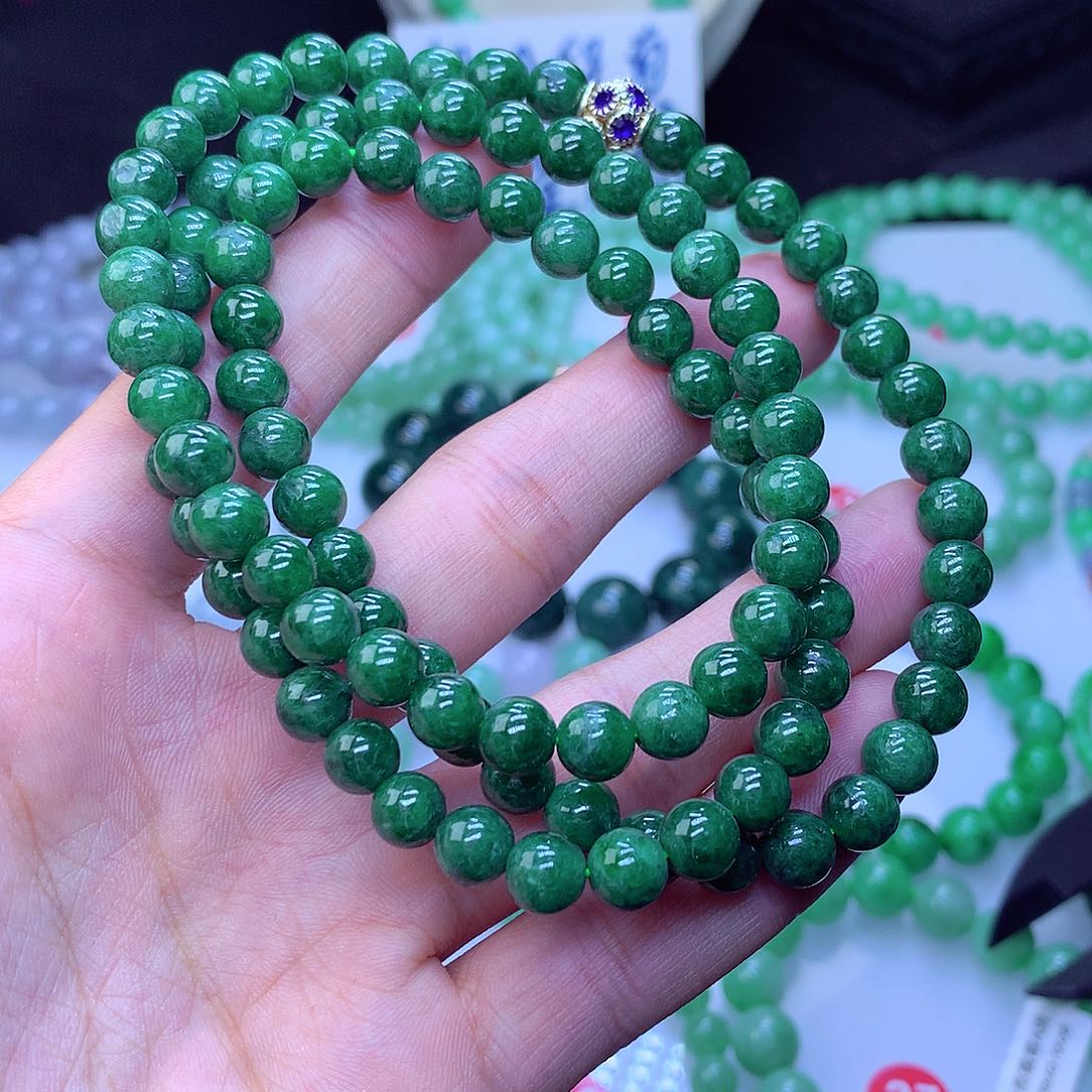 翡翠毛衣链未镶嵌7