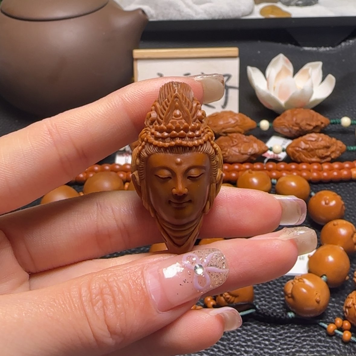 【闪购商品】橄榄核手串最美观音