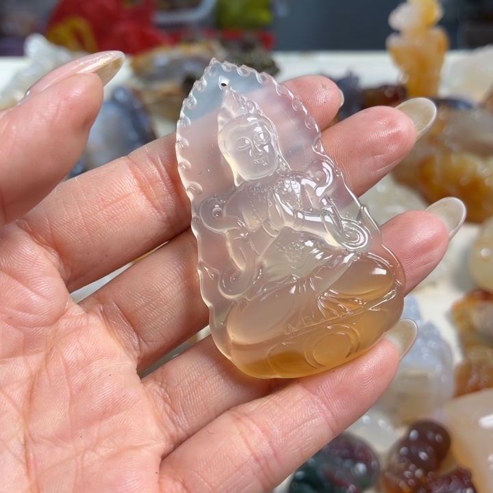 玛瑙/玉髓未镶嵌吊坠(不含链)