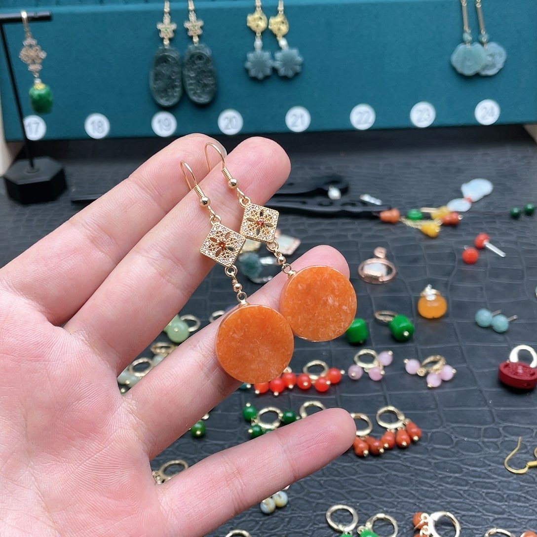 未镶嵌翡翠耳饰0087